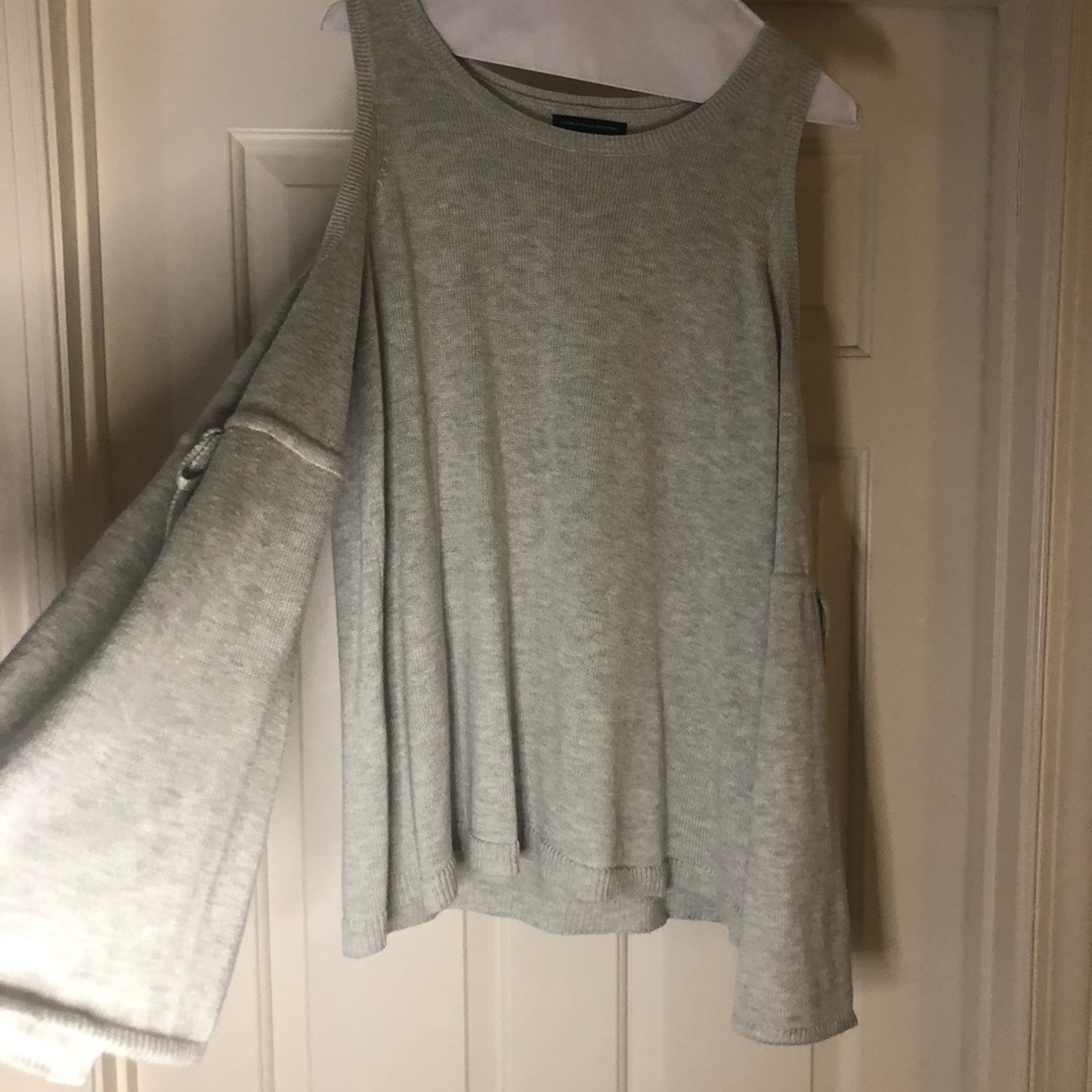 Grey sweater with bell sleeves